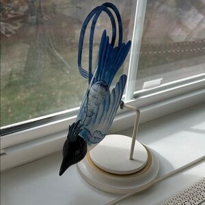 NWT Blue and Black Bird Decor